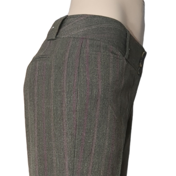 Julie Mitchell Urban Collection Brown and Burgundy Striped Dress Pant Size 8. - Picture 7 of 11